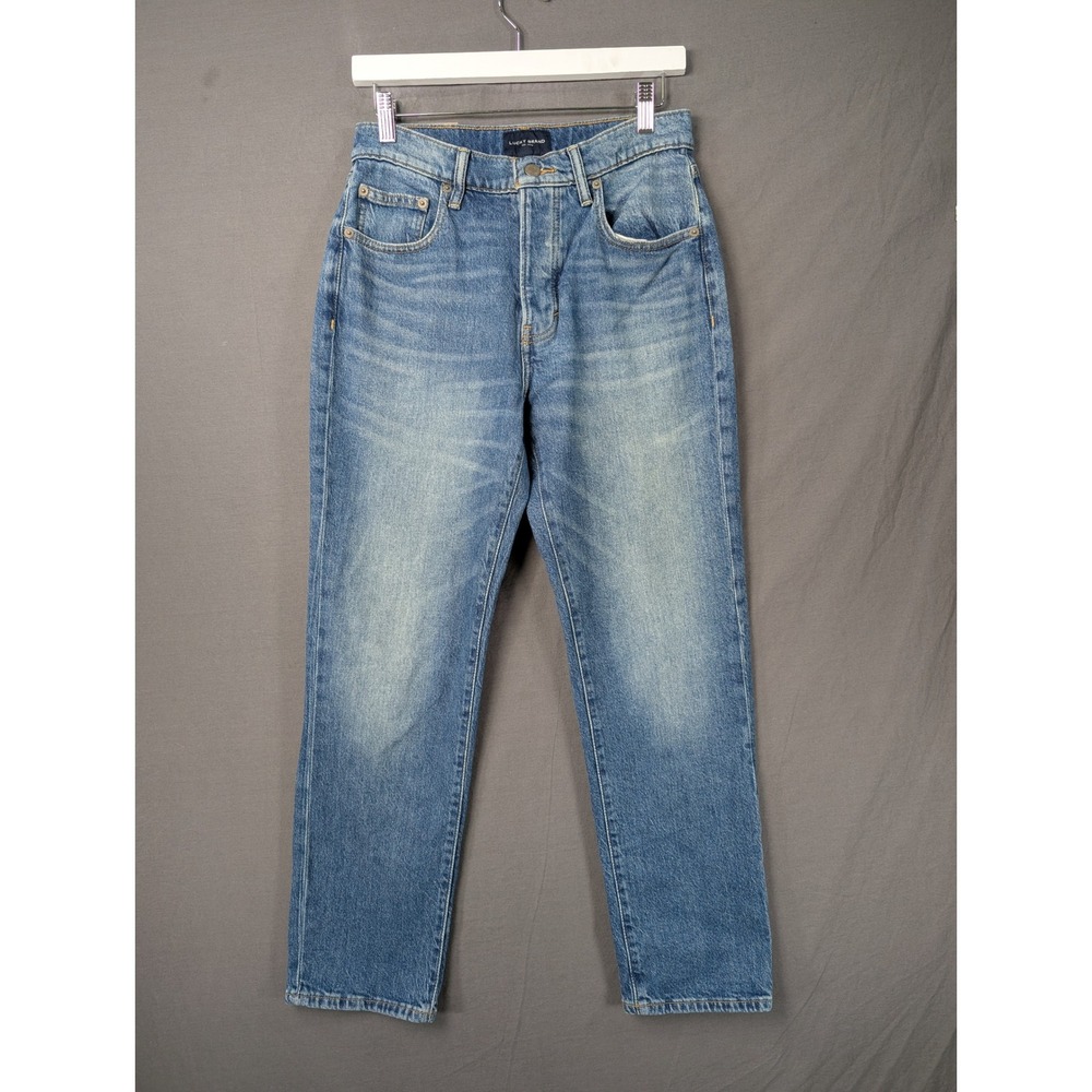 Lucky Brand High Rise Straight Leg Blue Denim Jeans Womens Size 4/27